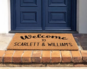 Bespoke Entryway Greeting Mat | Scarlett William Personalized | Porch Design