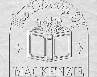 Timbro in rilievo "Questo libro appartiene a" - Timbro monogramma personalizzato per amanti dei libri, Sigillo ex libris personalizzato, Regalo per bibliofili, Regalo libro