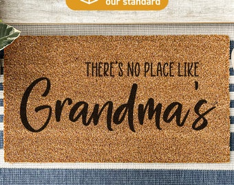 There's No Place Like Grandma's, Grandmas House Doormat, Personalised Doormat, Home Decoration, Welcome Mat, Porch Decoration