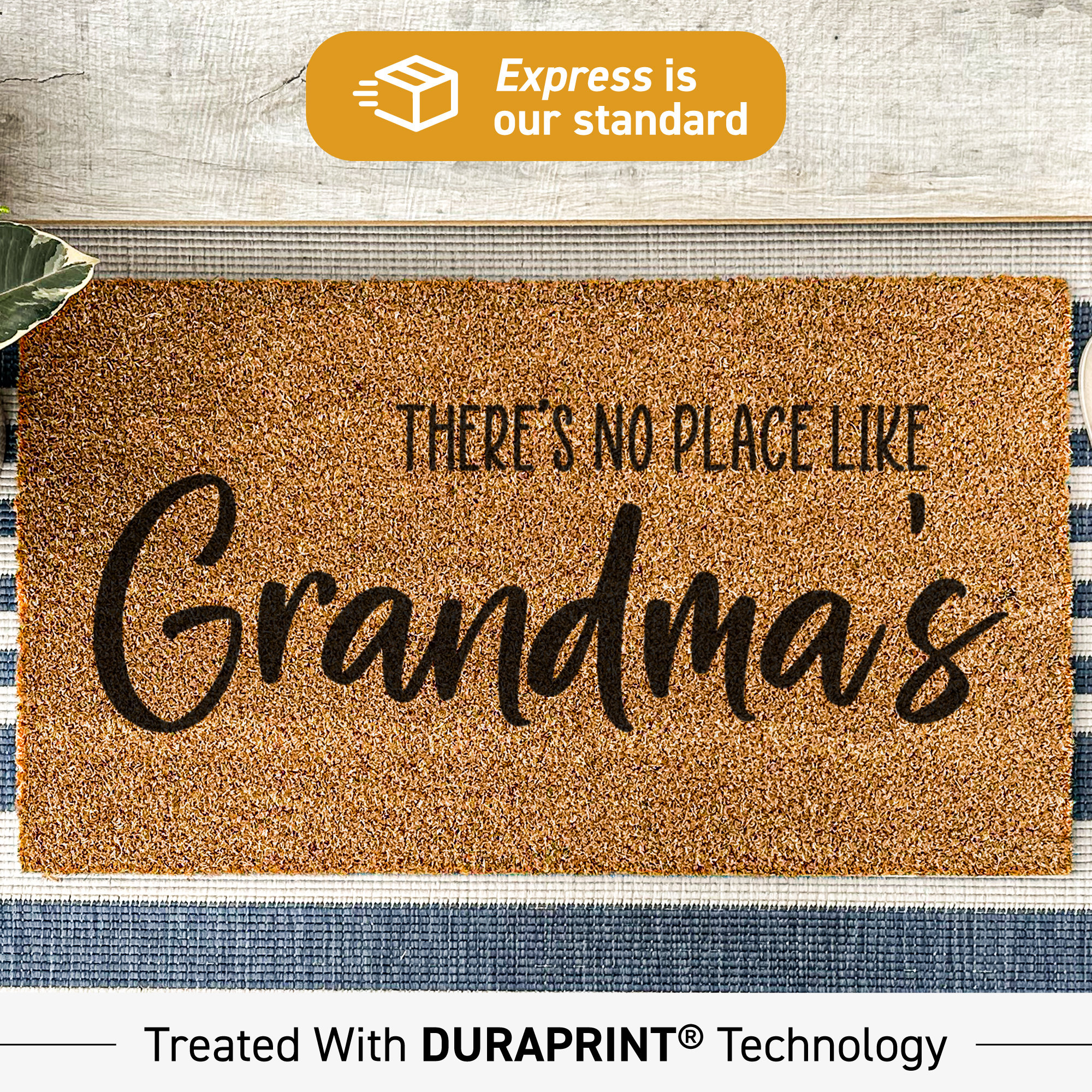There's No Place Like Grandma's, Grandmas House Doormat, Personalised ...