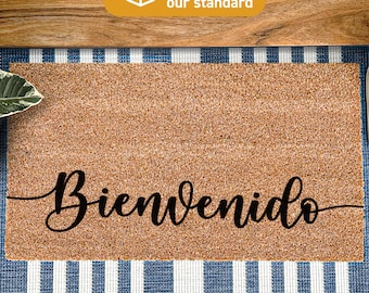 Bienvenido Spanish Welcome Doormat, New Homeowner Doormat, Custom Spanish Welcome Home Rug, Doormat Cute, Gift For Her, Gift For Him