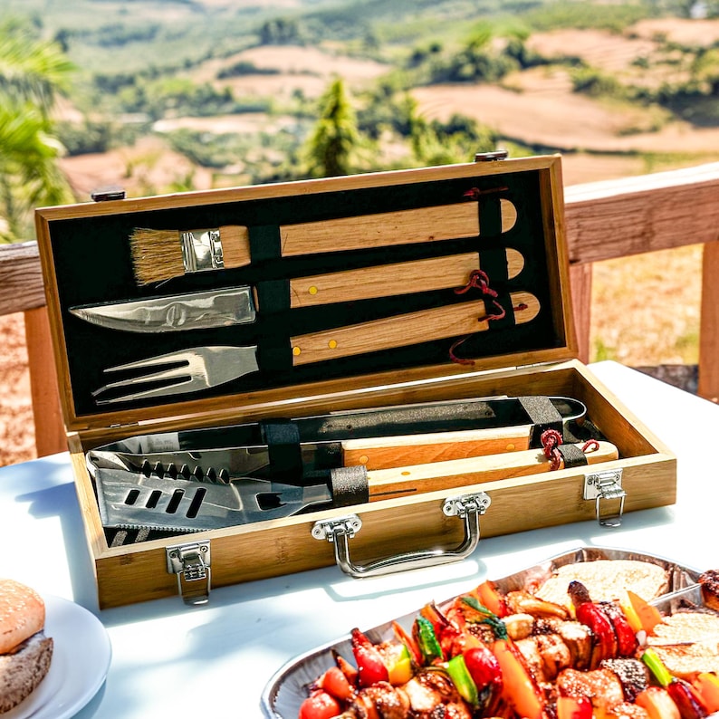 2DayGiftsCo Bamboo BBQ Tools