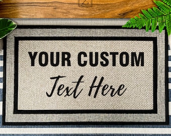 Your Text Here Personalized Door Mat, Custom Doormat, Personalized Doormat, Custom, Housewarming Gift, Custom Home Decor, Personalised Mat