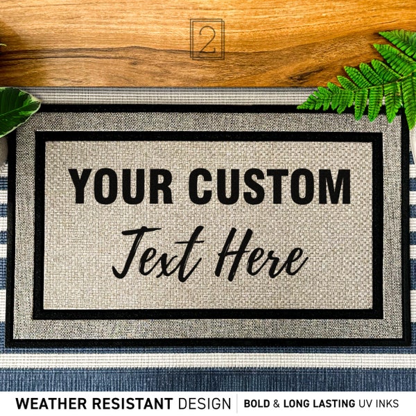 Your Text Here Personalized Door Mat, Custom Doormat, Personalized Doormat, Custom, Housewarming Gift, Custom Home Decor, Personalised Mat