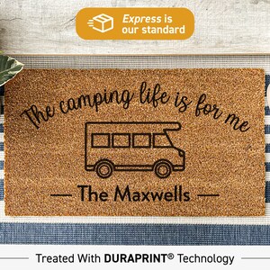 Personalised Vanlife Campervan Motorhome Entrance Floor Mat Rug Personalised Vanlife Campervan Motorhome Entrance Floor Mat Rug