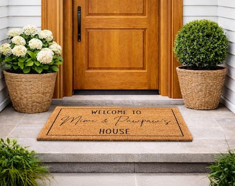 Durable Coir Entry Rug | Personalized Mimi Pawpaw | Birthday Gift