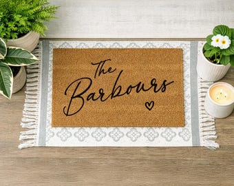 The Barbours Entry Rug | Modern Script Housewarming Gift Idea | 57