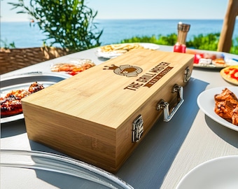 Engraved BBQ Set, BBQ Gift, Grilling Tools, Grill Set, Custom BBQ Set, Grill Master, Dad Gift, Personalized Grilling, Father's Day Gift