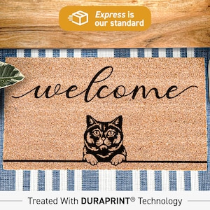 Personalized Pet Doormat, British Shorthair Cat, Customized doormat, Cat Doormat, Perfect Gift For New Home Owners, New Pet Gift, 485