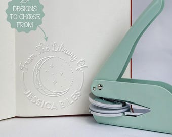 Custom Book Stamp, Bookplate Stamp, From the Library of Custom Book Embosser, Ex Libris Personalized Book Stamp, Custom Self Inking Stamp