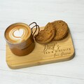 Custom Engraved Wooden Tea & Biscuit Board, Personalized Serving Tray, Unique Gift for Dad, Birthday, Valentine’s, Housewarming, Christmas