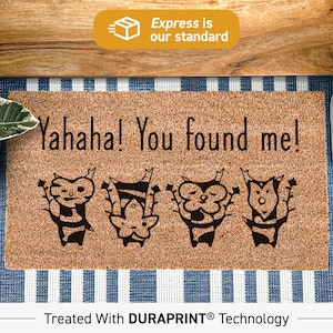 Yahaha You&#39;ve Found Me Korok Seed Doormat, Custom Legend Of Zelda Creature Mat, Zelda Lover Custom Rug, Nintendo Game Gift For Him Or Her