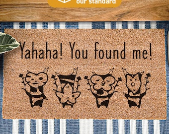 Yahaha You've Found Me Korok Seed Doormat, Custom Legend Of Zelda Creature Mat, Zelda Lover Custom Rug, Nintendo Game Gift For Him Or Her