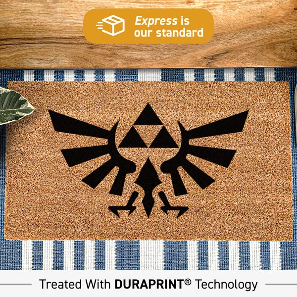 The Legend Of Zelda Triforce Doormat Gift For Gamers, Zelda Lover Welcome Mat, Gifts For Him And Her, Gifts For Her, Zelda Geek Gift Doormat