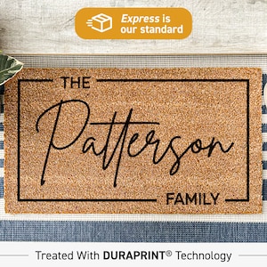 Custom Door Mat, Outdoor, Last Name Doormat, Front Door Decor, Housewarming Gift, Wedding Gift, Closing Gift, Personalized Welcome Doormat