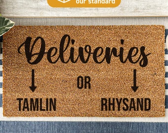 Deliveries Tamlin Or Rhysand, ACOTAR Series, Toktok Sensation, Book Lover Gift, Bookish Doormat, Quote Rug, Customised Doormat