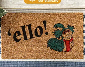 Funny Doormat, Labyrinth Film Worm Ello Quote Doormat, Fandom Funny Gift, Labyrinth Worm Door Mat, Labyrinth Quote Housewarming Mat, Worm 5