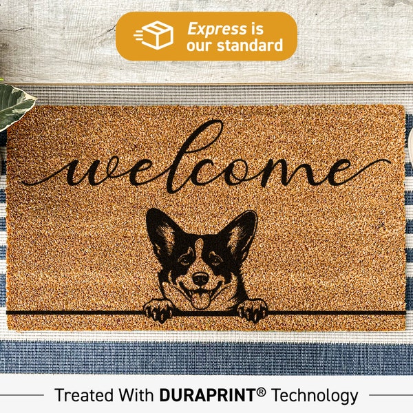 Personalized Dog Gift,  Corgi, Customized Dog Breed Doormat For Anyone, Dog Themed Gift For Family Or Friends, Personalized Dog Doormat 471