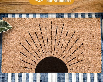 Custom Doormat, Sun Themed Doormat, Personalized Cute Sun Doormat, Welcome Sun Doormat, Customized New Home Doormat 449