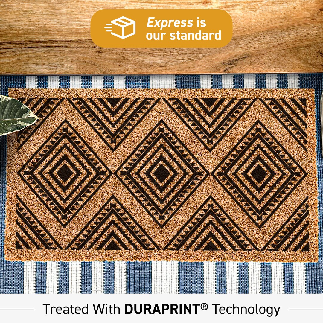 Aztec Boho Pattern Doormat, Personalised Aztec Welcome Doormat, Unique ...