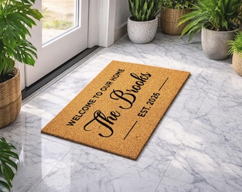 Home Celebration Gift | Personalised Brooks Doormat |  Coir Mat |  51