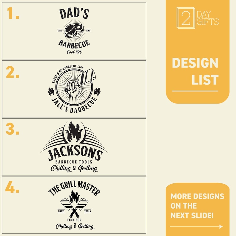 Personalised BBQ Tools Set in Bamboo Case with Custom Engraving – Grill Master Gift for Him – Outdoor Barbecue Accessories for Dad image 3