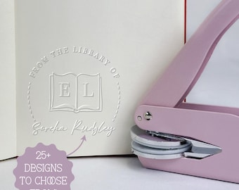 Custom Book Stamp, Bookplate Stamp, From the Library of Custom Book Embosser, Ex Libris Personalized Book Stamp, Custom Self Inking Stamp