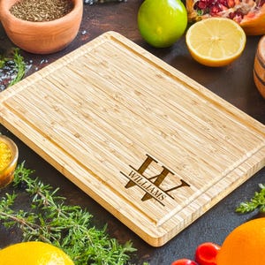 Personalized Cutting Board Wedding Gift, Bamboo Charcuterie Board, Unique Valentines Day Gift, Bridal Shower, Engraved Engagement Present