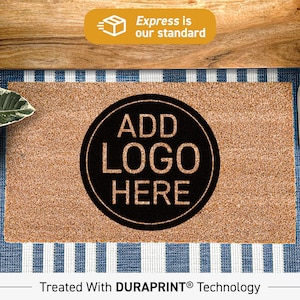 Custom Doormat, Branding Doormat, Add Logo Here Personalized Doormat, Business Logo Doormat, Realtor Logo Doormat, Real Estate Welcome 82