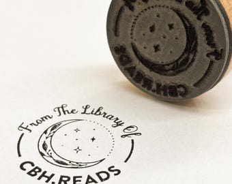 BOOK STAMP, Embosser Stamp, Custom library Stamp, Book Lover, Personalized Stamp, Book Embosser, From the Library of Stamp, Custom Stamp