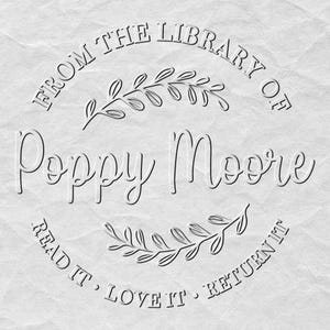 Timbro per libri con monogramma personalizzato - Timbro per biblioteca personalizzato "Questo libro appartiene a", regalo elegante per lettori e collezionisti di libri