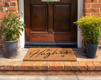 Aesthetic Porch Mat | The Hughes Script | Modern Home Decor