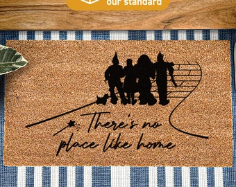 There's No Place Like Home Wizard Of Oz Themed Doormat, Custom Dorothy Welcome Doormat, Homely Door Mat, Cute Welcome Entrance Door Mat