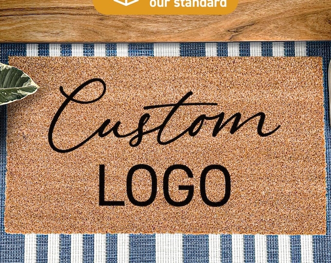 Personalisierte Fußmatte, benutzerdefiniertes Logo Makler schließen Fußmatte, personalisierte Fußmatte, personalisierte Business Logo Fußmatte, Willkommen Fußmatte 85