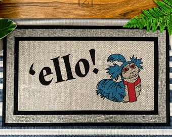 Ello Labyrinth Worm Quote From The Film Outdoor All Weather Doormat, Worm Ello Quote Doormat, Fandom Funny Gift, Custom Welcome Doormat