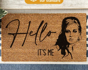 Grappige deurmat, hallo, ik ben adele deurmat, adele hallo deurmat, deurmat popcultuur, deurmat adele muziek, adele, grappig nieuw interieur 42