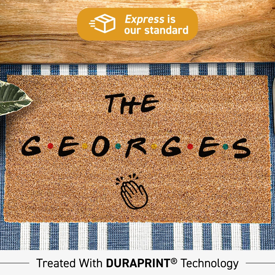 Friends TV Show Inspired Family Name Doormat Customizable Top Seller Etsy