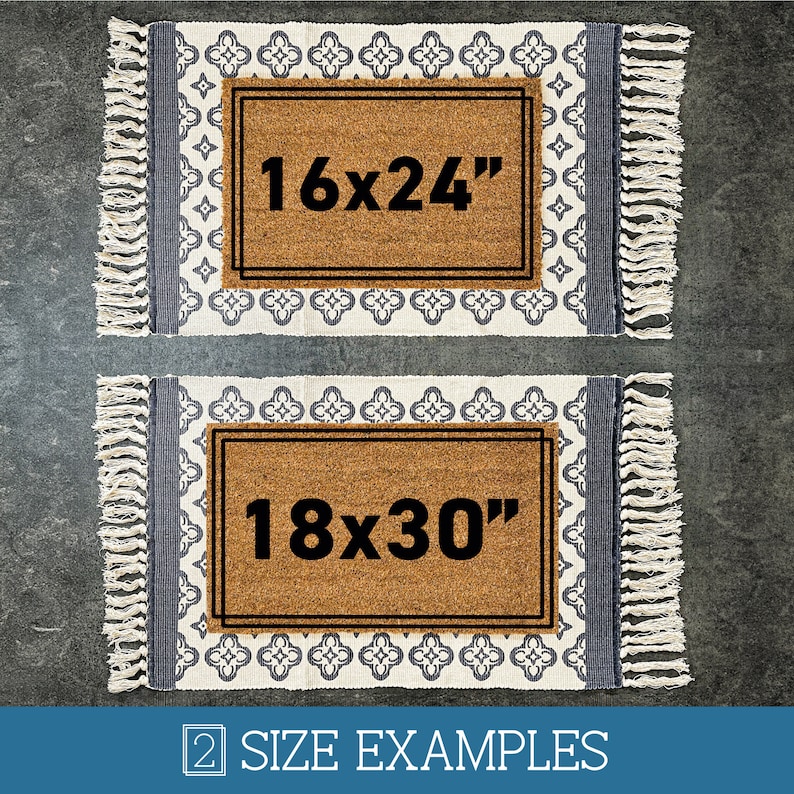 ADD ON ONLY Patterned Cotton Layering Rug, Underlay Porch Rug, Patterned Woven Rug, Under Doormat Rug, Entry Layering Rug, Underlay For Mat image 8