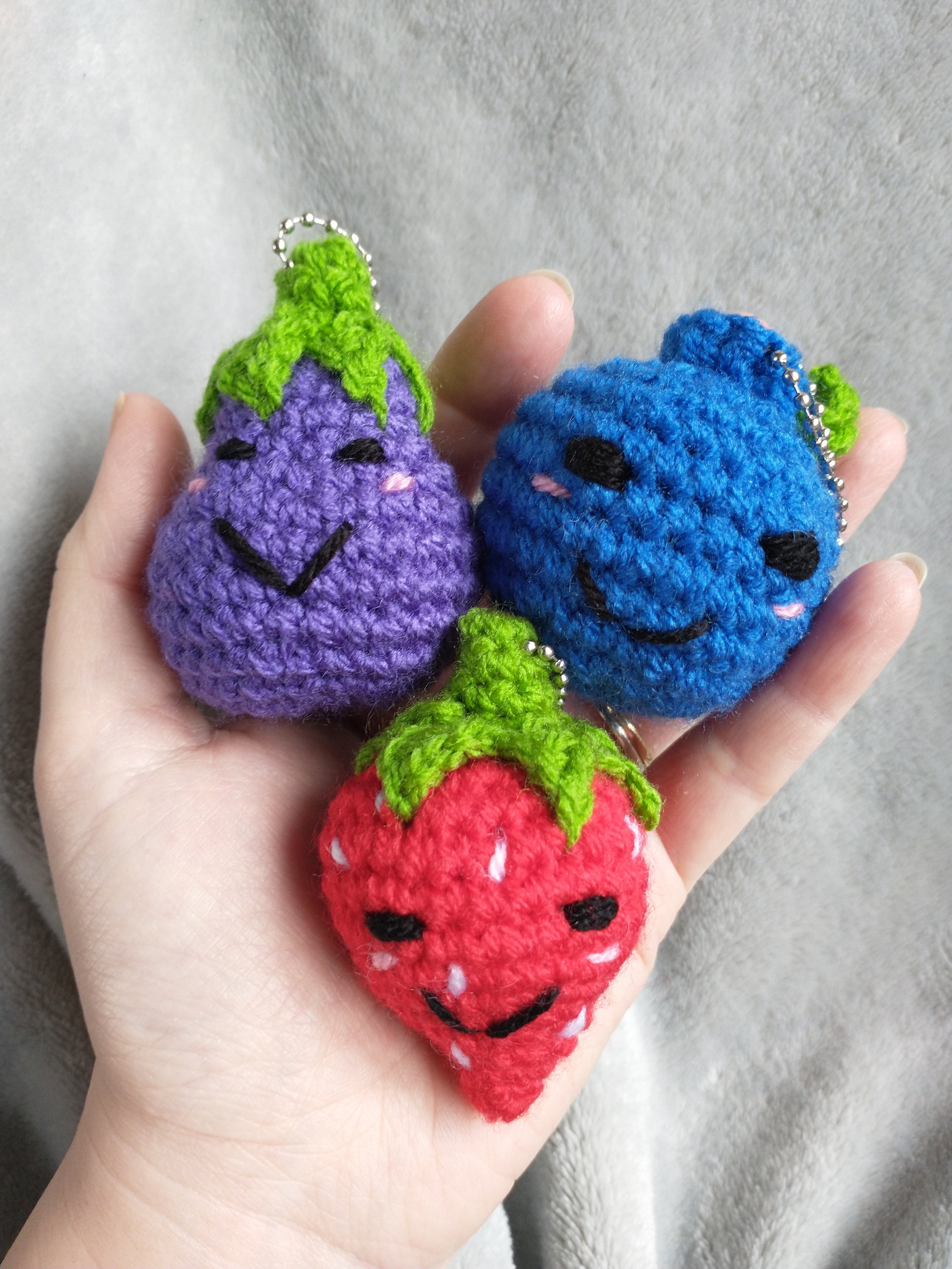 LLavero De Fruta De Ganchillo, Llaveros Creativos De Frutas Tejidos, Colgante Para Mochila, Llavero De Coche Hecho A Mano, Decoración De Mochila - AliExprs 15