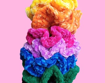 Elastico per capelli in velluto all'uncinetto
