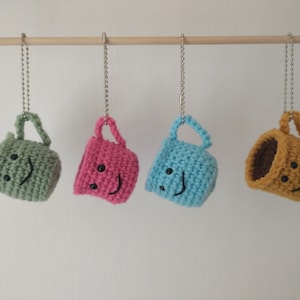 Crochet coffee keyring