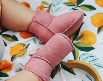 Sheepers Rose Baby Booties