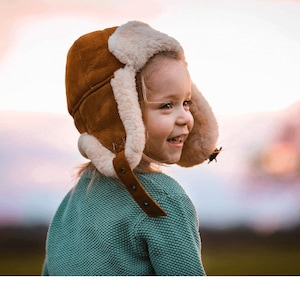 Sheepers Child Chestnut Aviator Hat