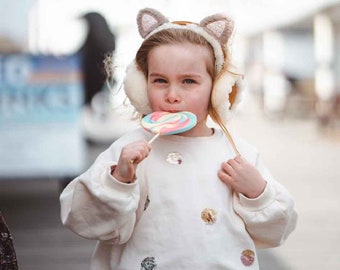 Cache-oreilles pour enfants châtaigne