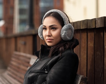 Sheepers Grey Sheepskin Ear Muffs