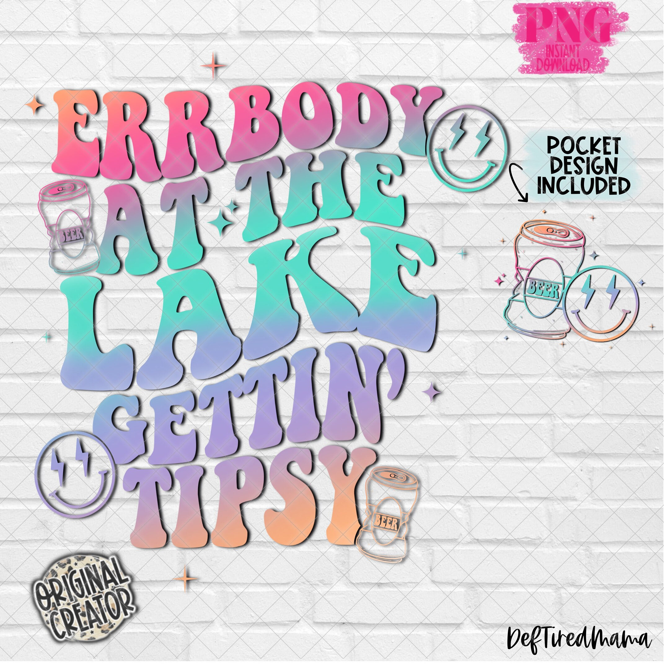 Errbody at the Lake Gettin Tipsy PNG Summer PNG Beer Png - Etsy Canada