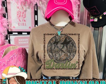 Camo Darlin png, camo png, trendy png, happy face png, trendy png, viral png, wester, camo