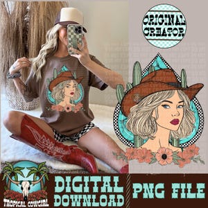 Blonde cowgirl, png| Veedrijfster, png-bestand | Westers png-bestand| Pittige png| sublimatie