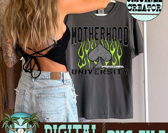 Trendy Motherhood University PNG, Western Mama Design (Digital Download)