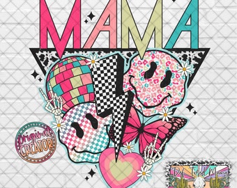 Mama PNG| Trendy PNG| Mothers Day png| Mama Sublimation| Instant Download| Mom png| Lightening Bolt png| Mama Designs